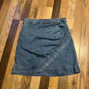 White House Black Market Asymmetrical Denim Skirt